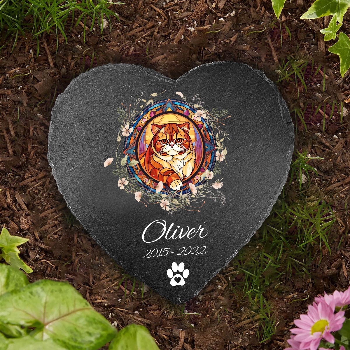 Ich liebe dich – personalisierter herzförmiger Stein für Hunde