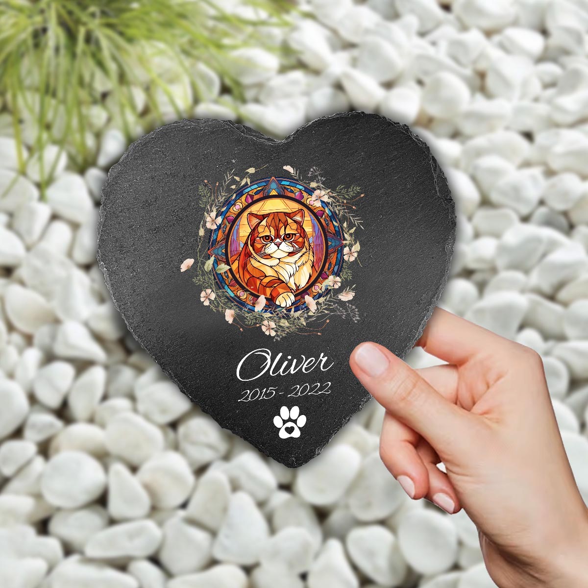 Ich liebe dich – personalisierter herzförmiger Stein für Hunde