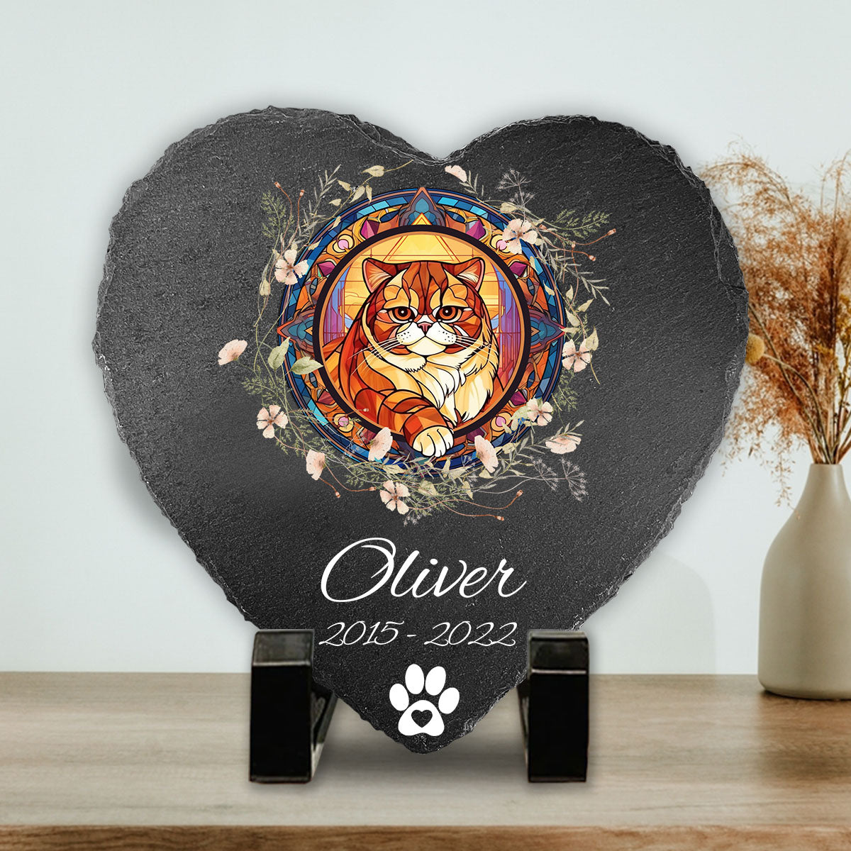 Ich liebe dich – personalisierter herzförmiger Stein für Hunde