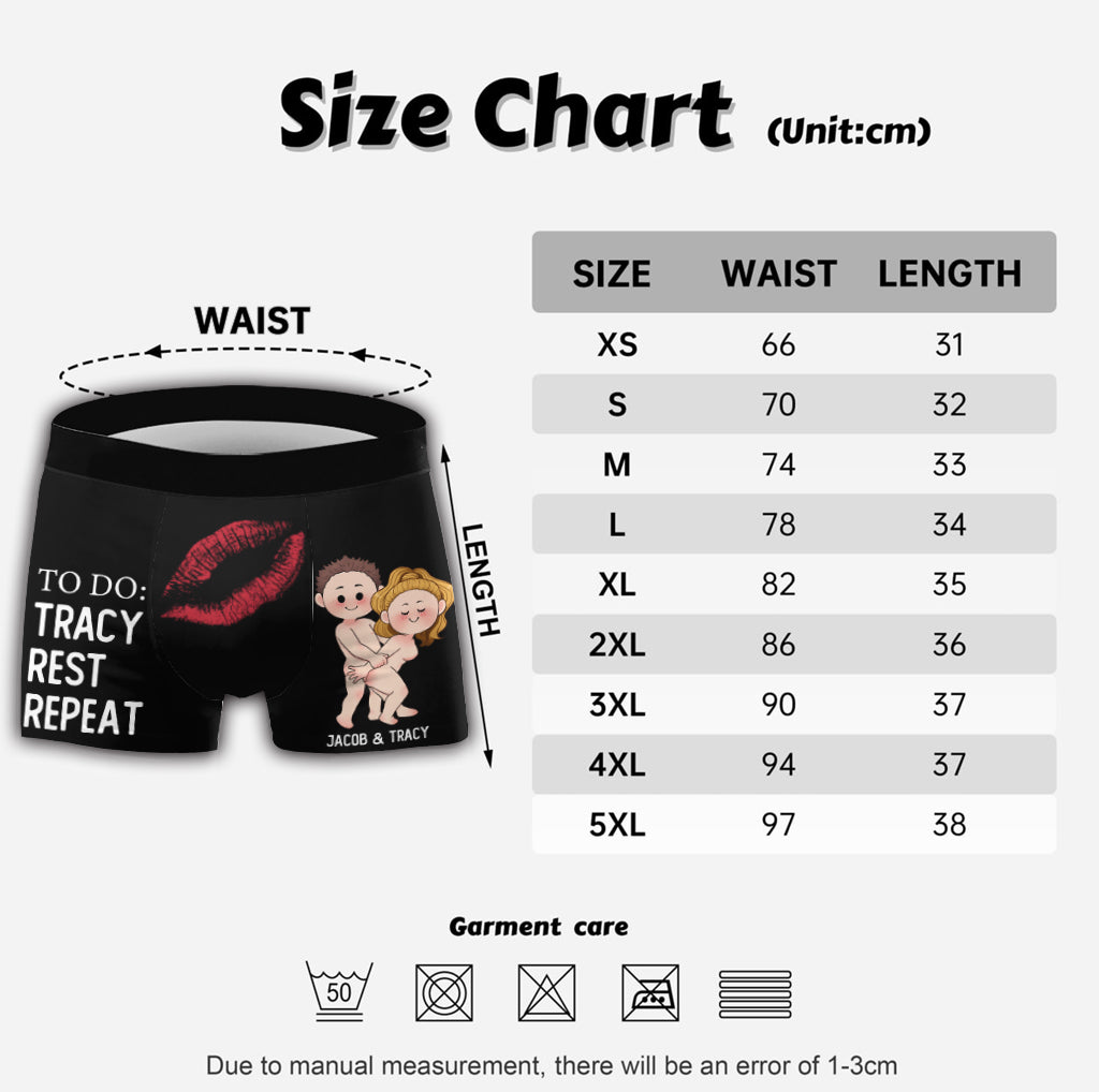 To-Do-Liste – Personalisierte Boxershorts für Männer (Paar)