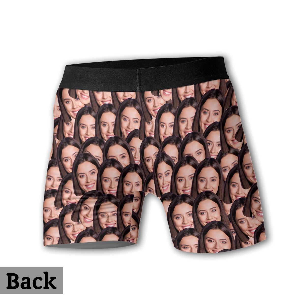 Customizable Printed Face Socks - Personalized Couple Women Briefs & Men Boxer Briefs