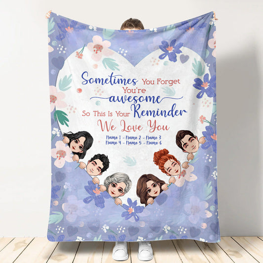 Du bist großartig – Geschenk für Mama, Oma – Personalisierte Decke