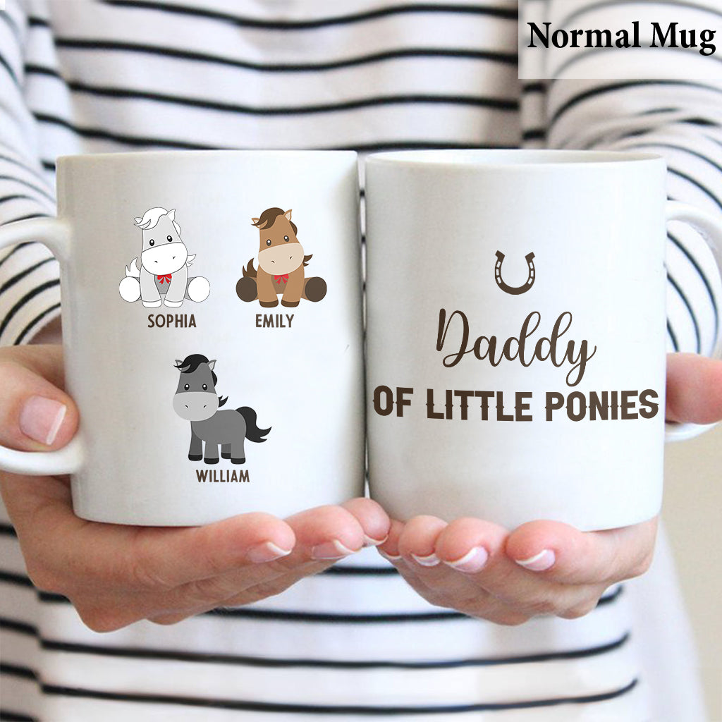 Daddy's Little Ponies - Horse gift for dad,grandpa, husband, him - Personalized Mug