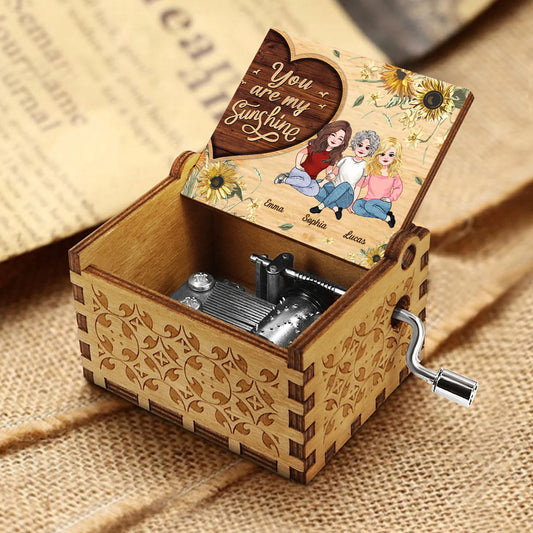How Much You Mean - Gift for mom, grandma - Personalized Hand Crank Music Box
