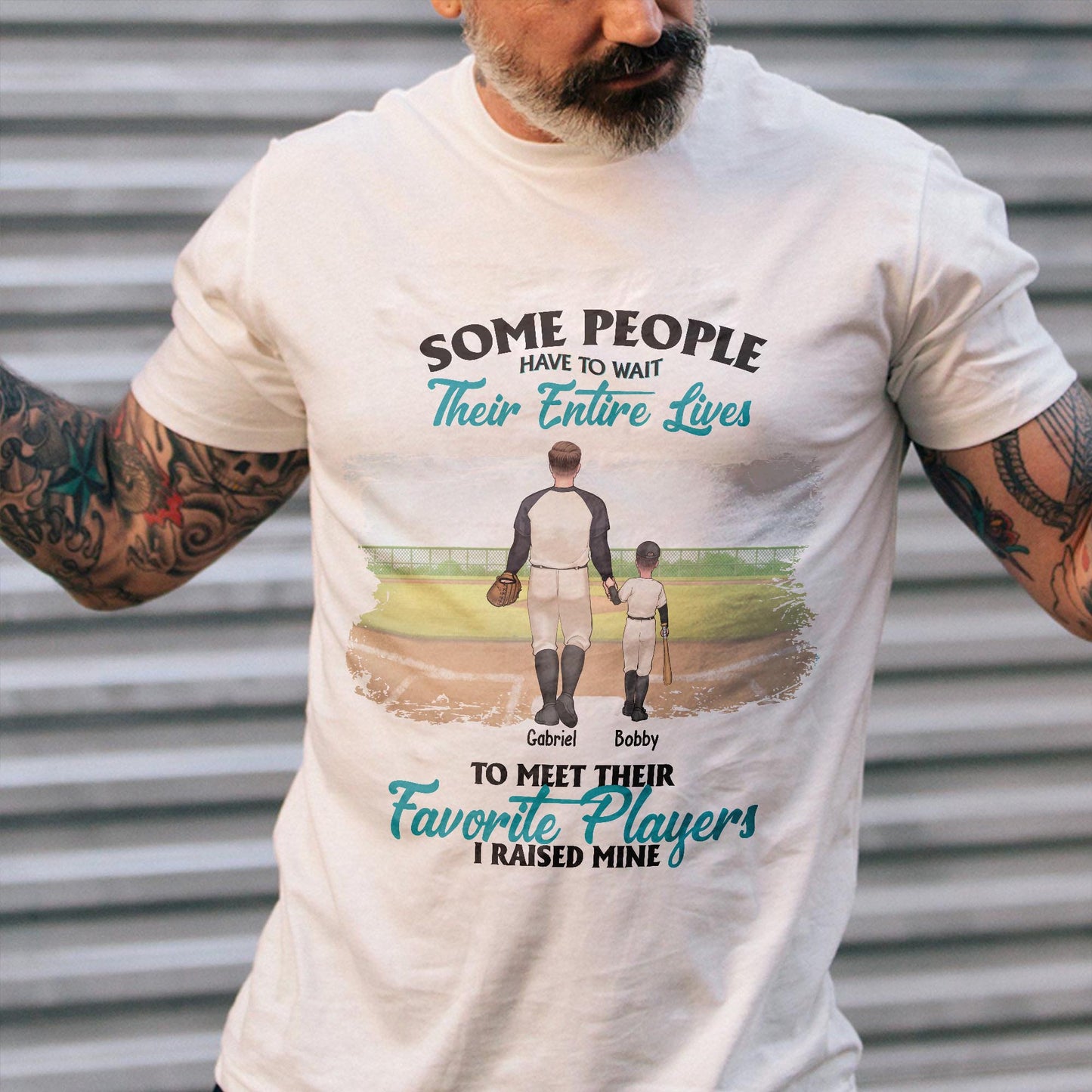 Mein Lieblingsspieler – Personalisiertes Baseball-T-Shirt und Hoodie