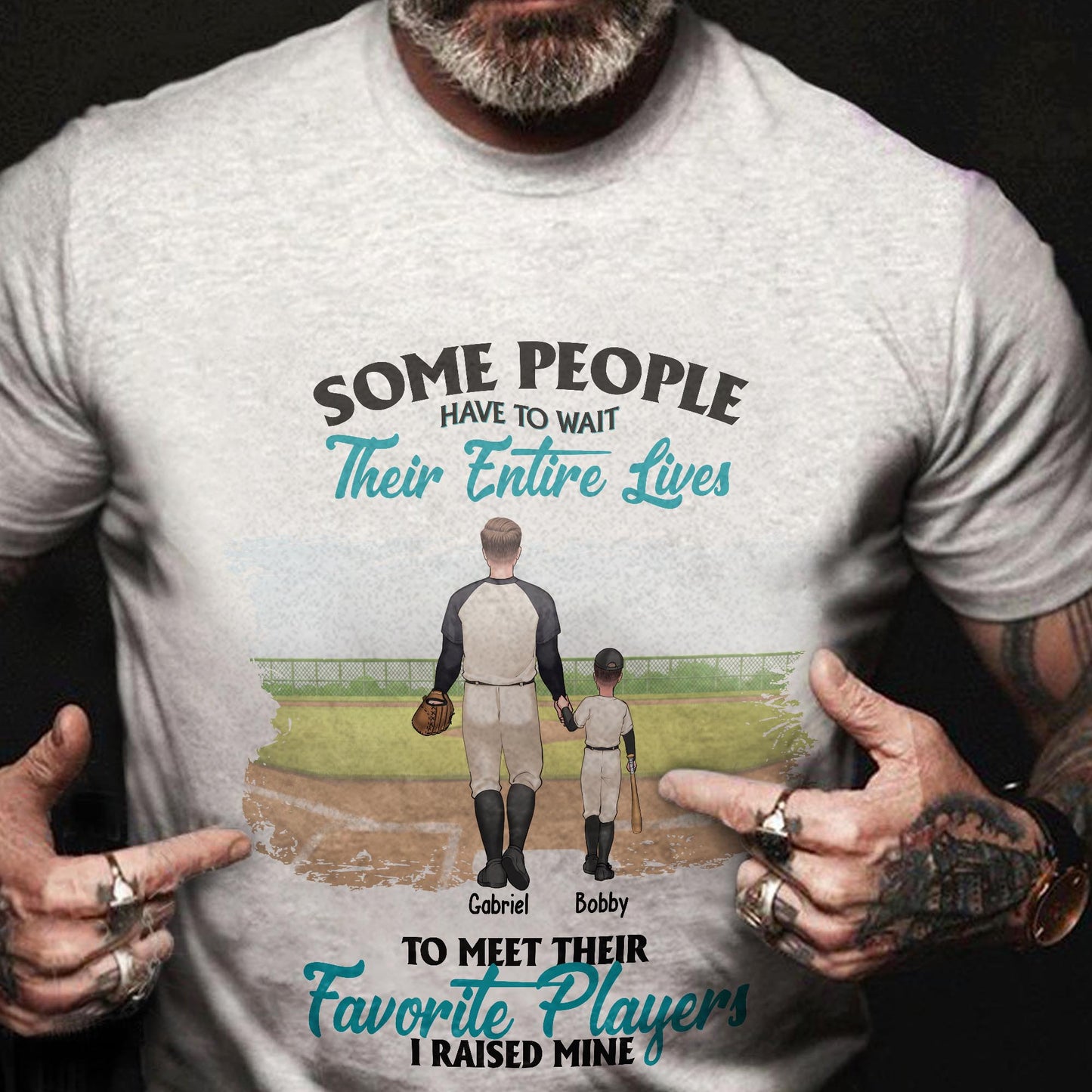 Mein Lieblingsspieler – Personalisiertes Baseball-T-Shirt und Hoodie