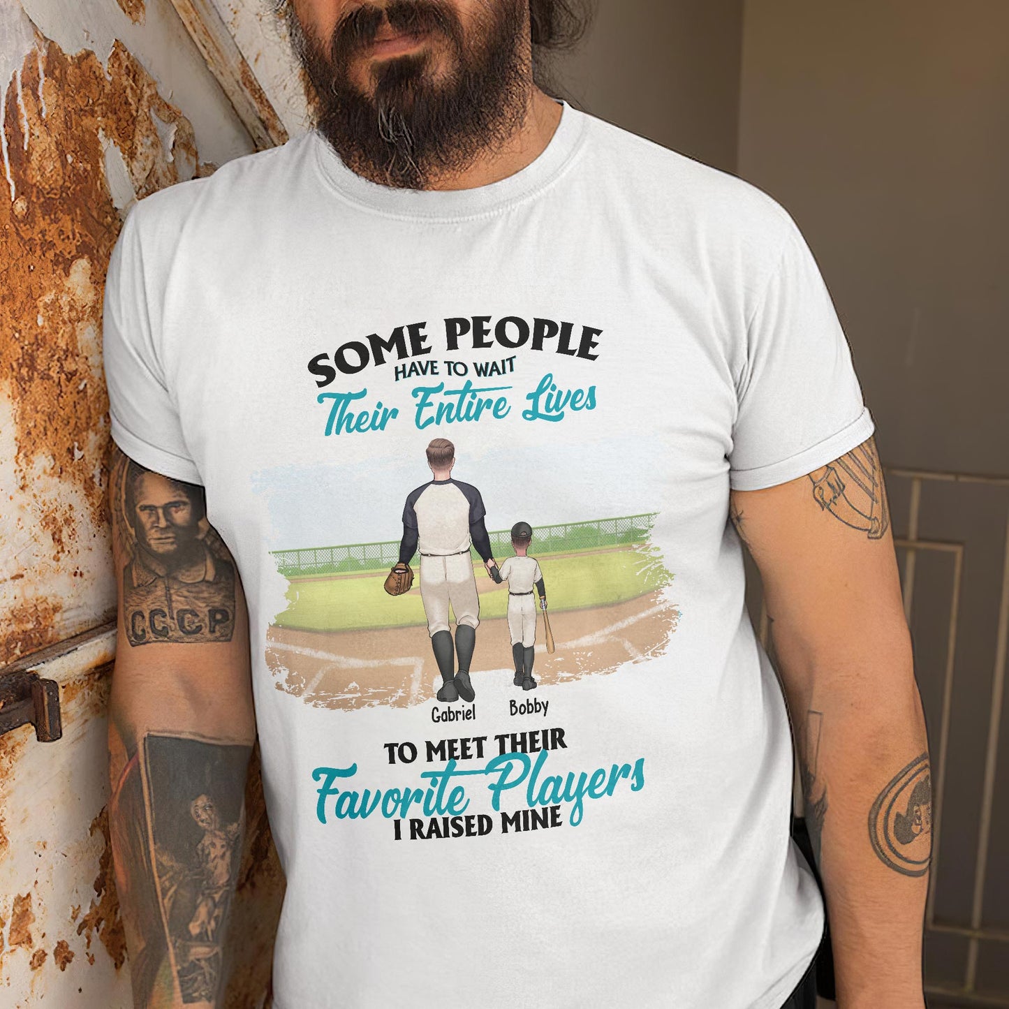 Mein Lieblingsspieler – Personalisiertes Baseball-T-Shirt und Hoodie