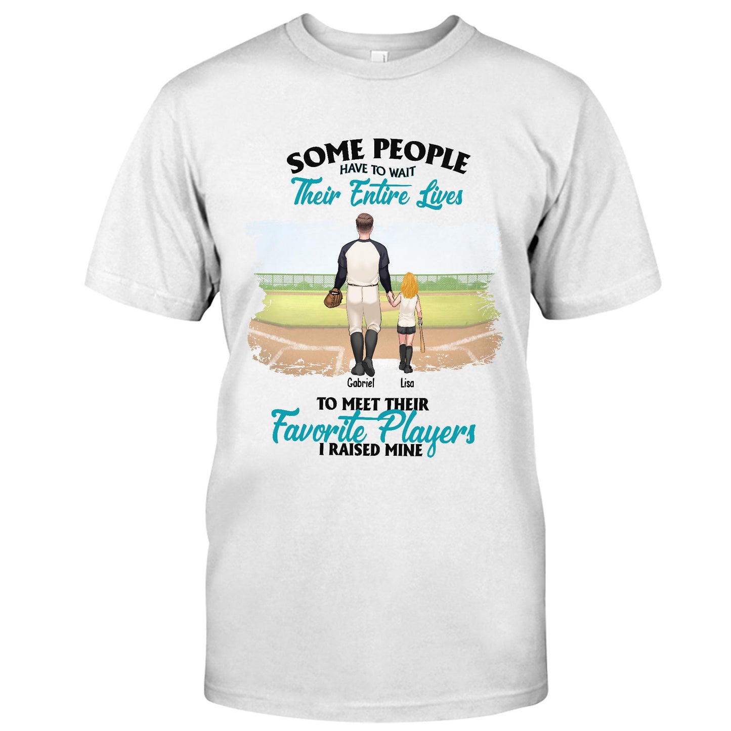 Mein Lieblingsspieler – Personalisiertes Baseball-T-Shirt und Hoodie