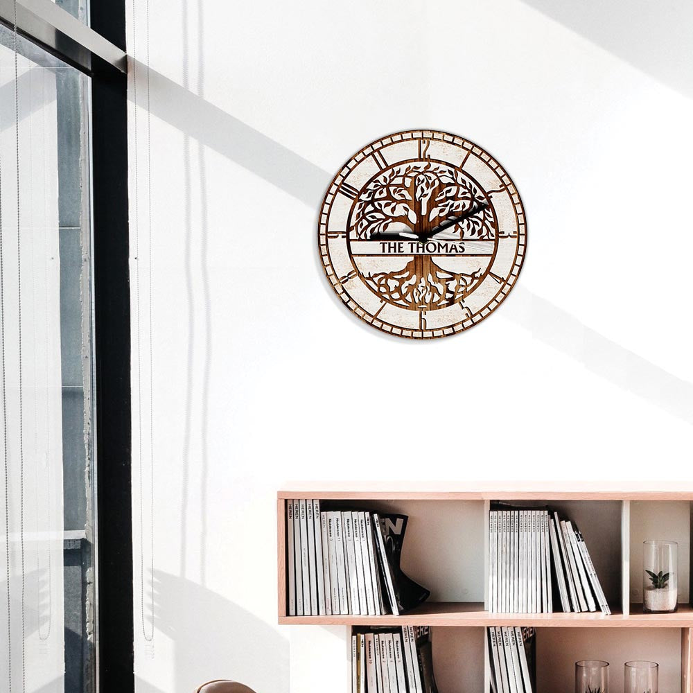 Wo das Leben beginnt und die Liebe niemals endet – Personalisierte Familienwanduhr