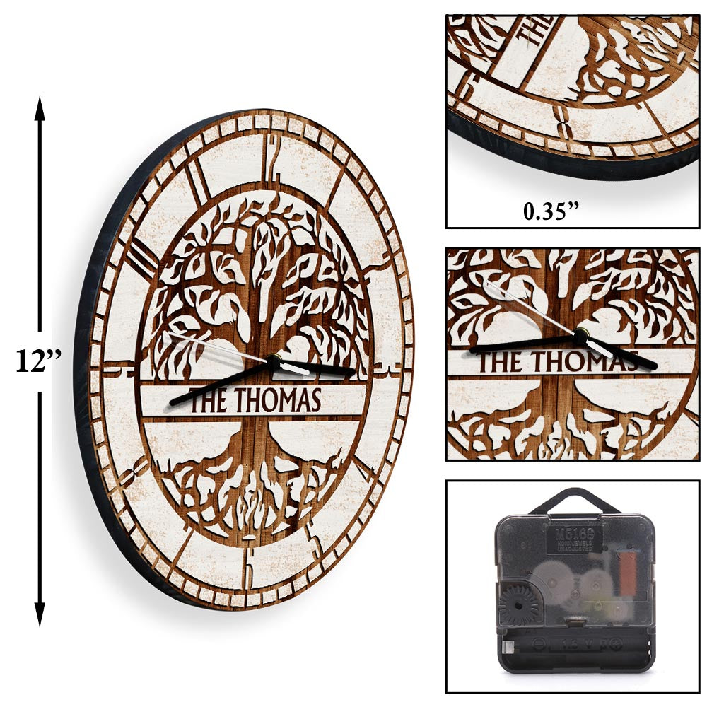 Wo das Leben beginnt und die Liebe niemals endet – Personalisierte Familienwanduhr