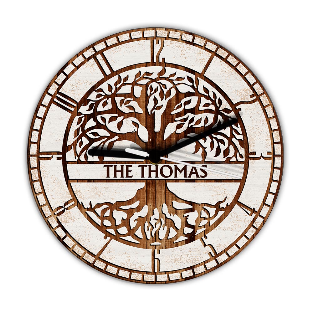 Wo das Leben beginnt und die Liebe niemals endet – Personalisierte Familienwanduhr