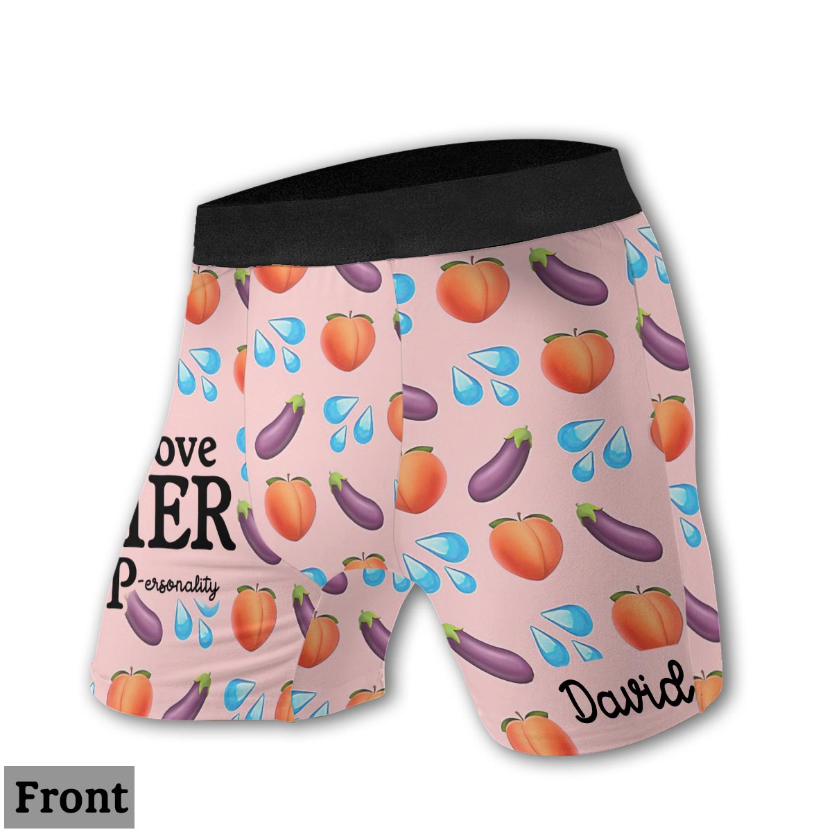 Ich liebe ihr P, ich liebe seinen D – Personalisierte Partner-Slips für Damen und Boxershorts für Herren