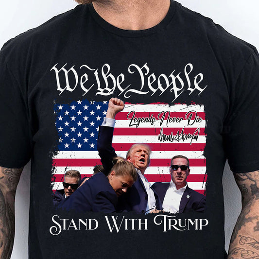 „Wir, das Volk, stehen zu Trump“-T-Shirt & Hoodie 0924