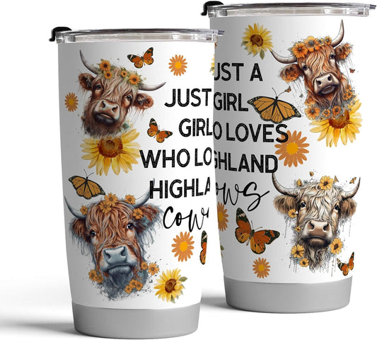 Just A Girl Who Loves Highland Cow Highland Cow Tumbler 0624
