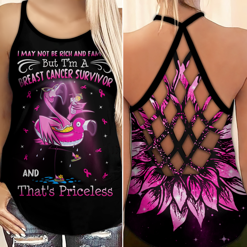 Brustkrebsüberlebende – Tanktop mit Kreuz zur Sensibilisierung für Brustkrebs 0722