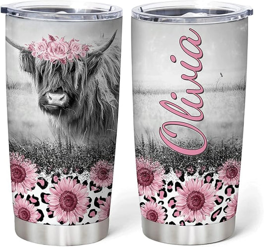 Personalisierter Highland-Cow-Becher für Highland-Cow-Liebhaber 0624