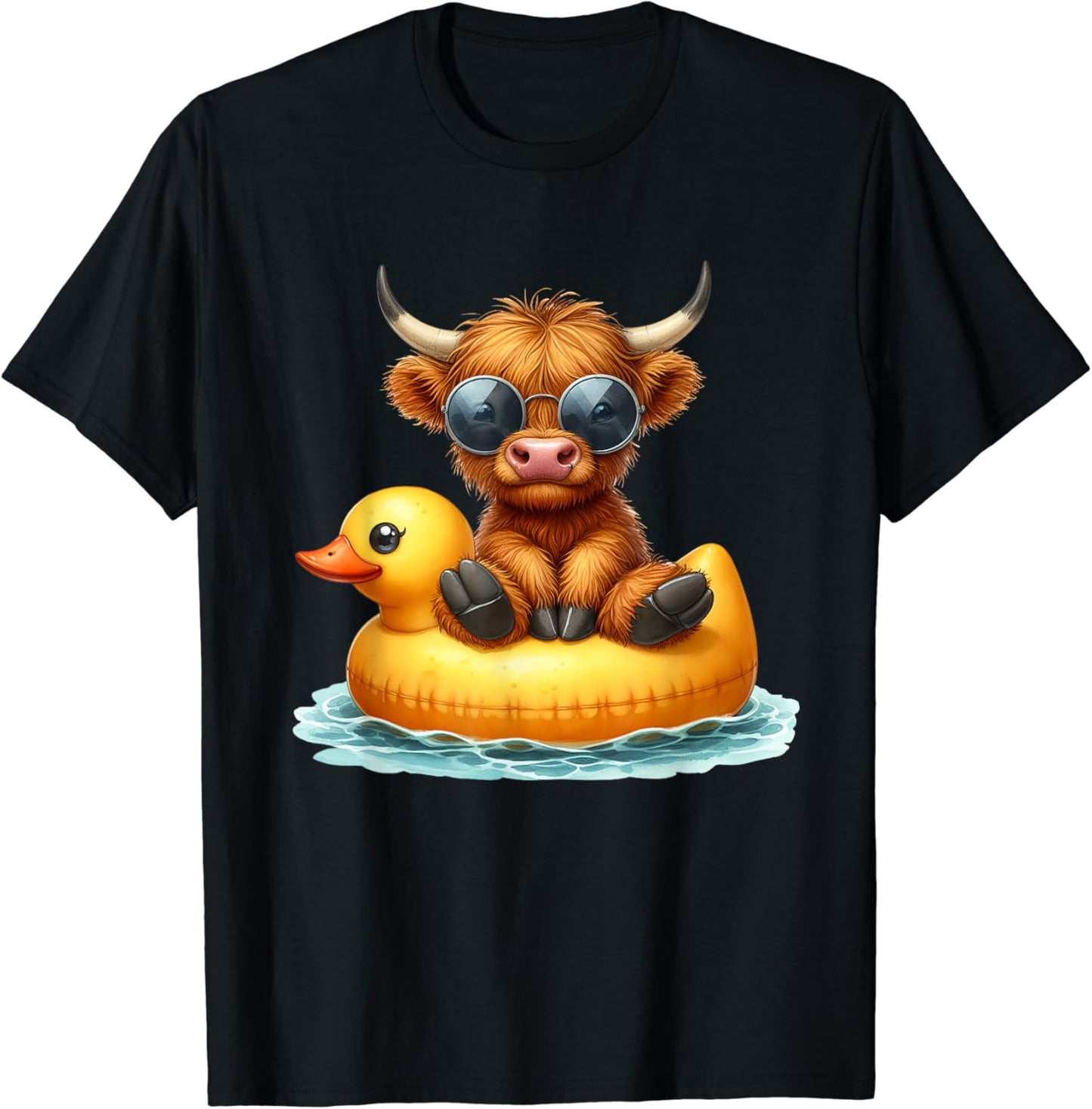 Niedliche Highland Cow Ente Pool Float Sommerstimmung Highland Cow T-Shirt & Hoodie 0624