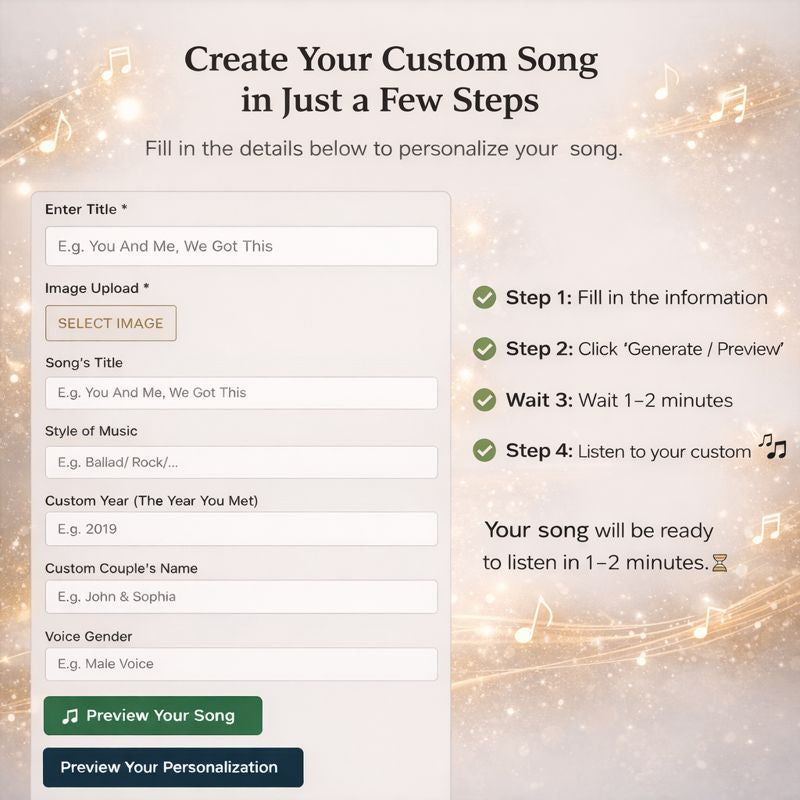 Ein paar Worte für euch – Personalisierter Musik-Anhänger für Paare