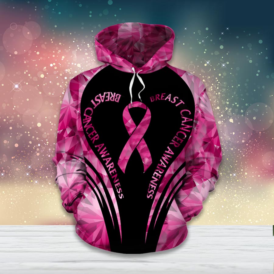 Pink Ribbon – T-Shirt und Hoodie mit Allover-Motiv zur Sensibilisierung für Brustkrebs 0822