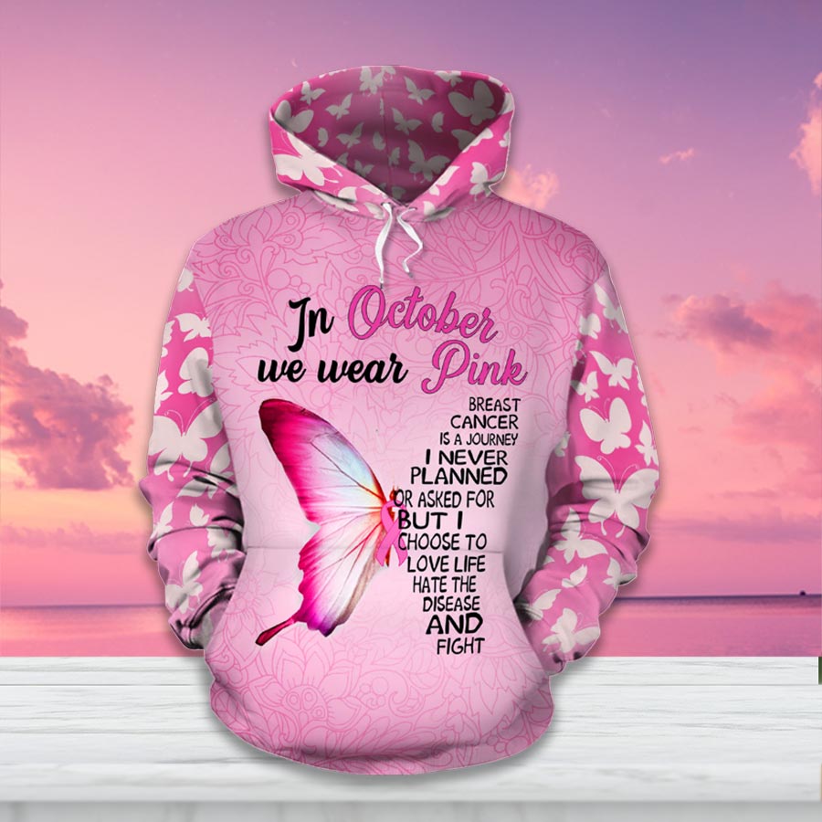 Im Oktober tragen wir Pink – T-Shirt und Hoodie zur Sensibilisierung für Brustkrebs 0822