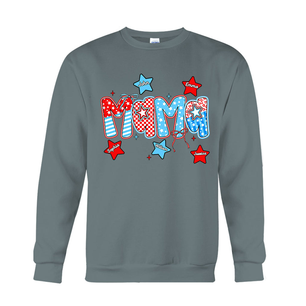 4. Juli Mama – Personalisiertes Mutter-T-Shirt und Hoodie