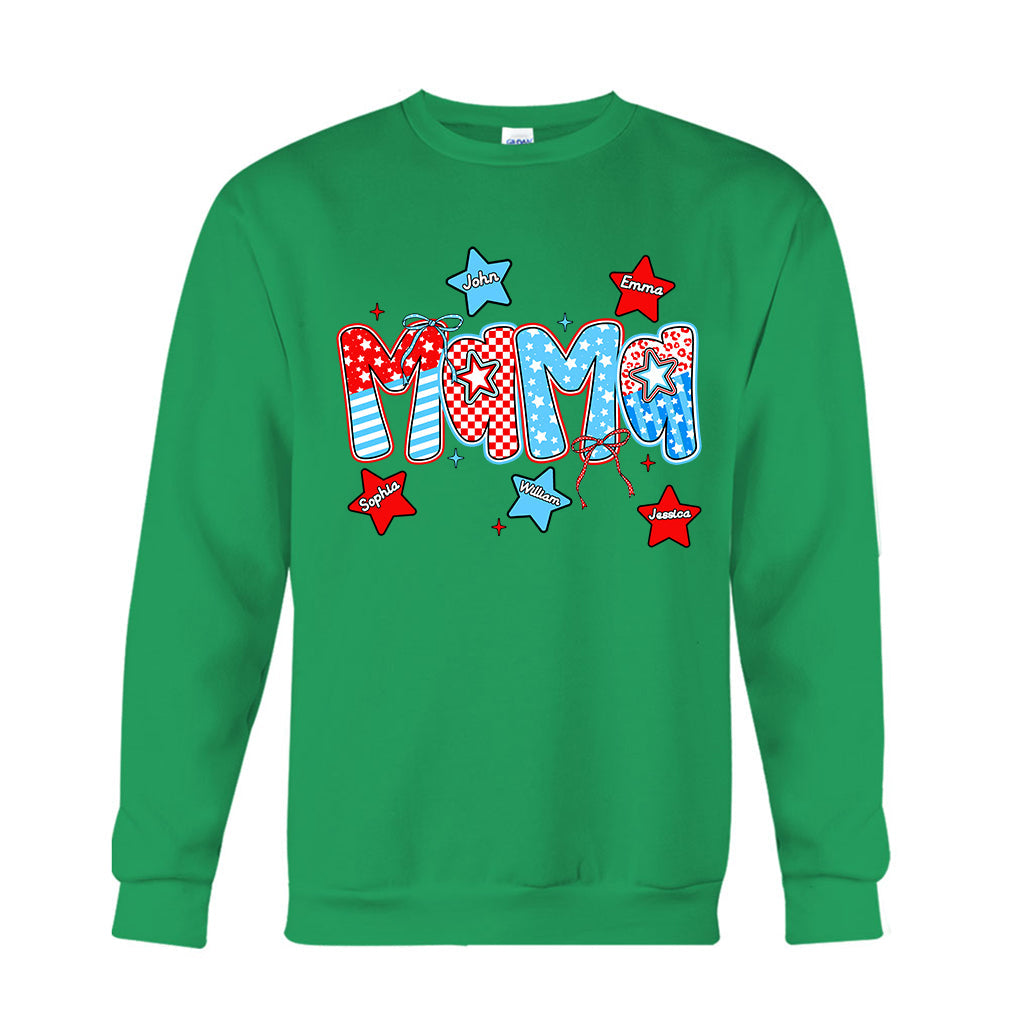 4. Juli Mama – Personalisiertes Mutter-T-Shirt und Hoodie