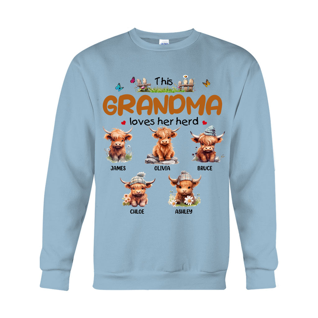 Diese Oma liebt ihre Herde – personalisiertes Oma-T-Shirt und Hoodie