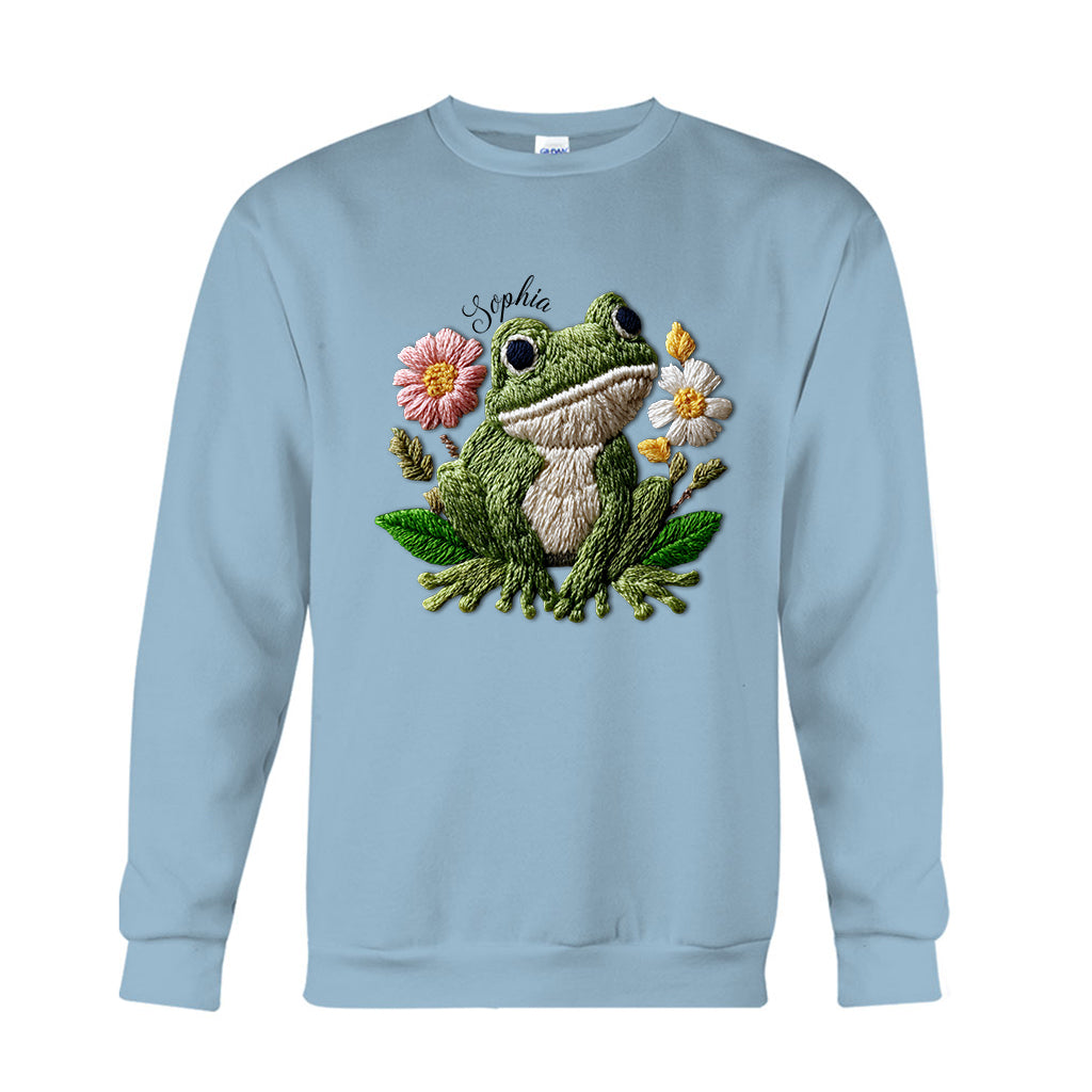 Ich liebe Frösche – personalisiertes Frosch-T-Shirt und Hoodie