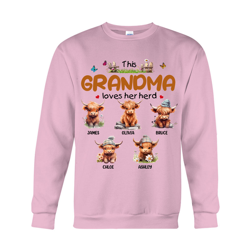 Diese Oma liebt ihre Herde – personalisiertes Oma-T-Shirt und Hoodie