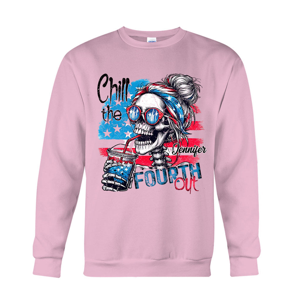 Entspannt euch am vierten Juli – personalisiertes Totenkopf-T-Shirt und Hoodie