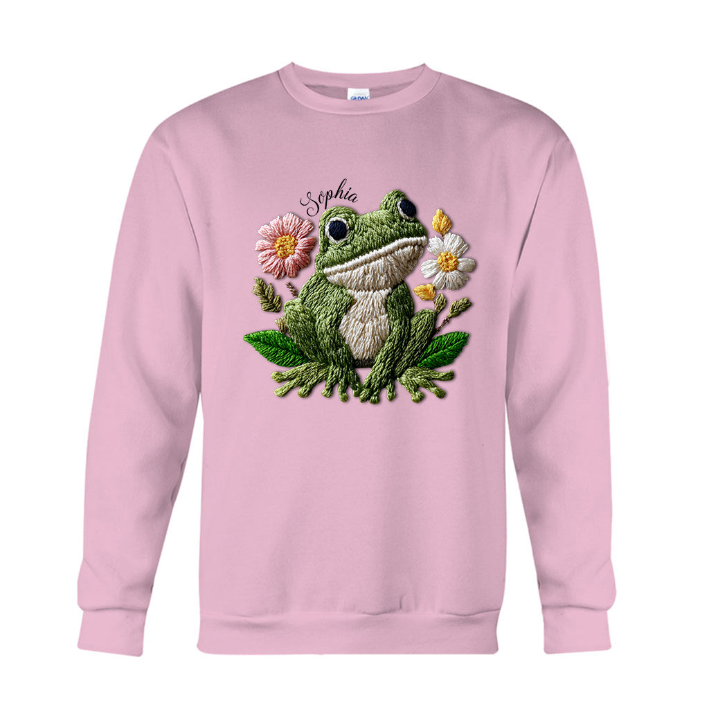 Ich liebe Frösche – personalisiertes Frosch-T-Shirt und Hoodie
