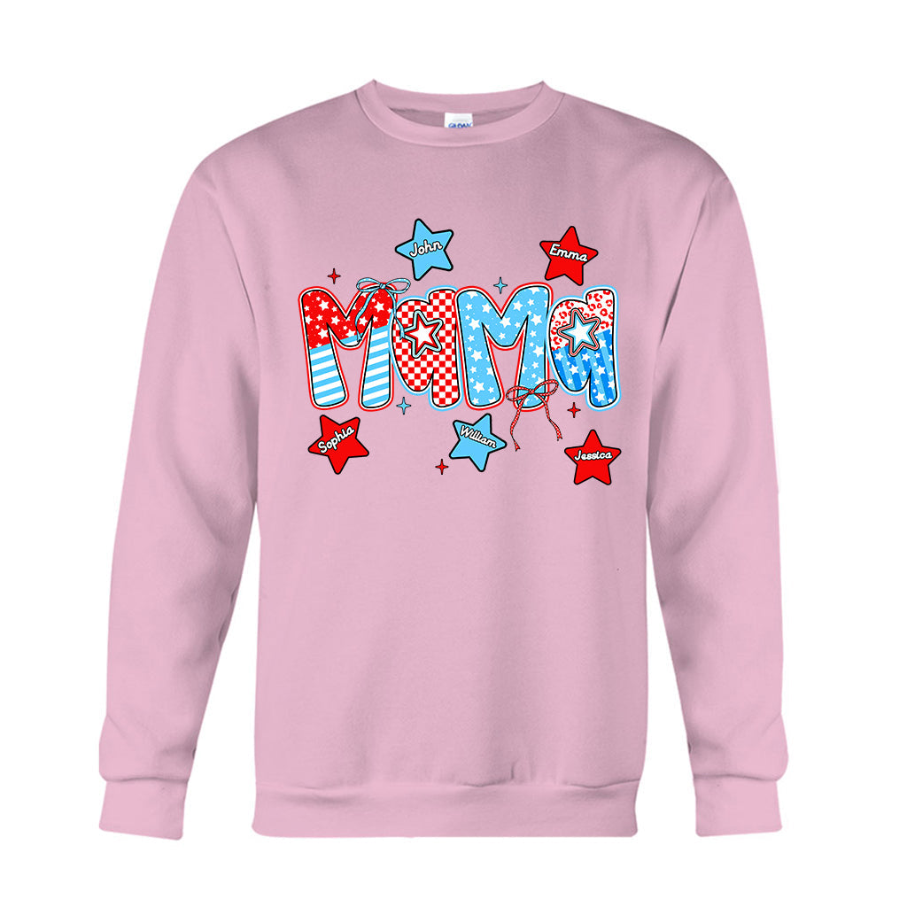 4. Juli Mama – Personalisiertes Mutter-T-Shirt und Hoodie