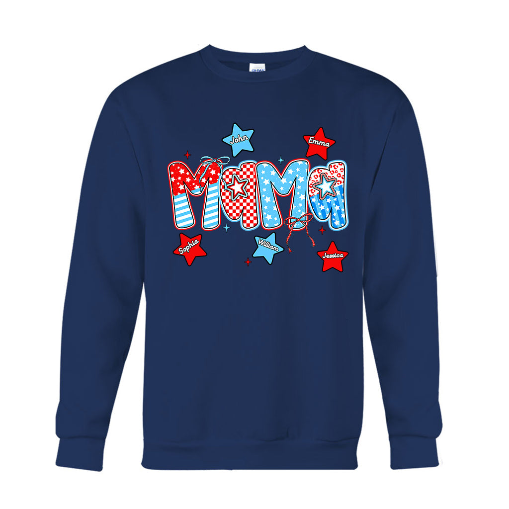 4. Juli Mama – Personalisiertes Mutter-T-Shirt und Hoodie