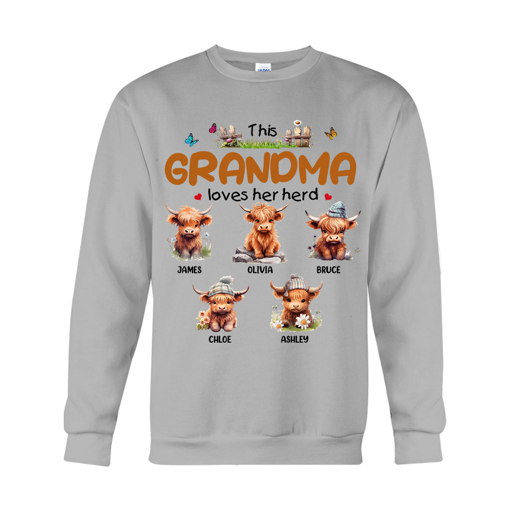 Diese Oma liebt ihre Herde – personalisiertes Oma-T-Shirt und Hoodie