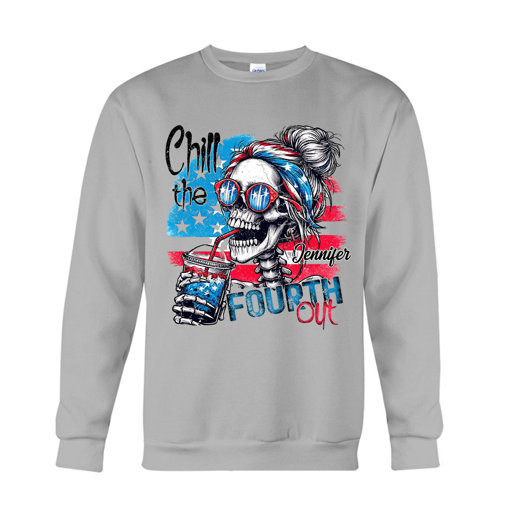 Entspannt euch am vierten Juli – personalisiertes Totenkopf-T-Shirt und Hoodie