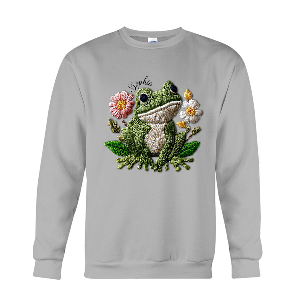 Ich liebe Frösche – personalisiertes Frosch-T-Shirt und Hoodie