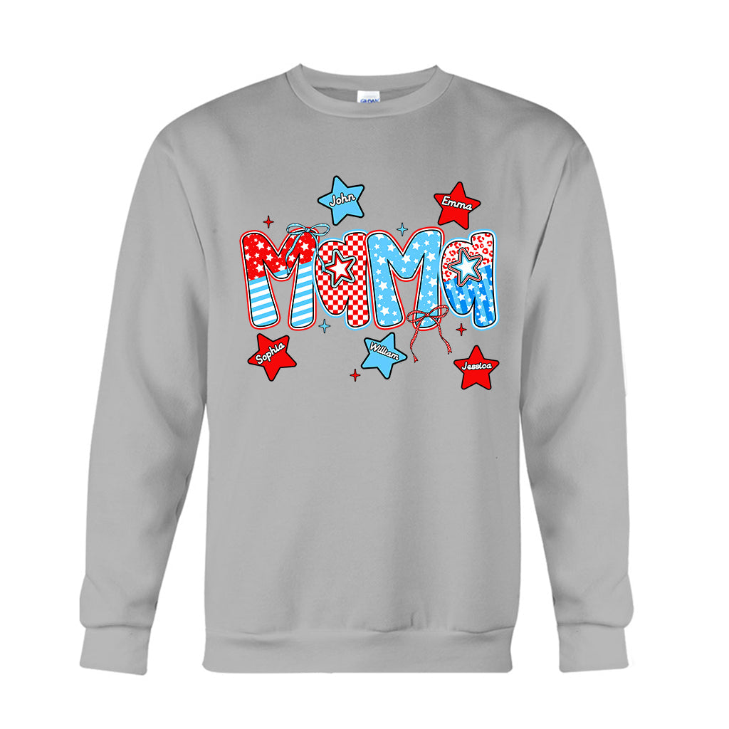 4. Juli Mama – Personalisiertes Mutter-T-Shirt und Hoodie