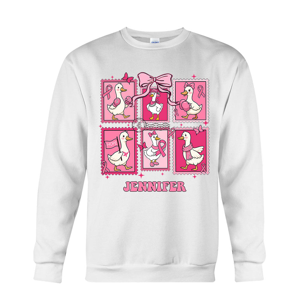 In October We Wear Pink - Personalized Breast Cancer Awareness T-shirt And Hoodie