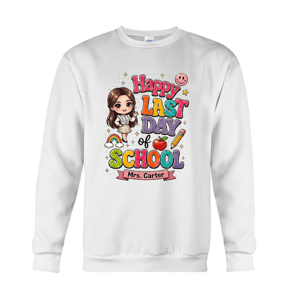 Lehrer Letzter Schultag - Personalisierte Lehrer T-Shirt und Hoodie