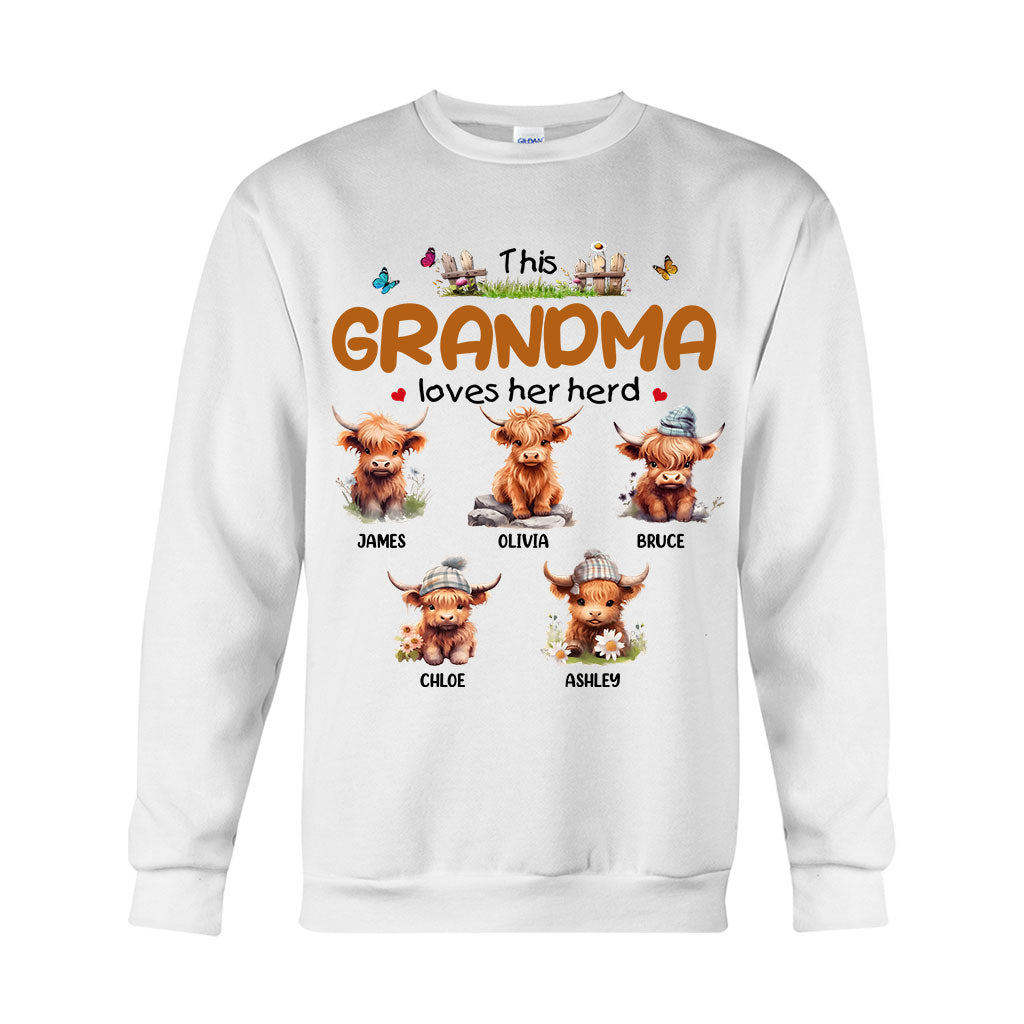 Diese Oma liebt ihre Herde – personalisiertes Oma-T-Shirt und Hoodie