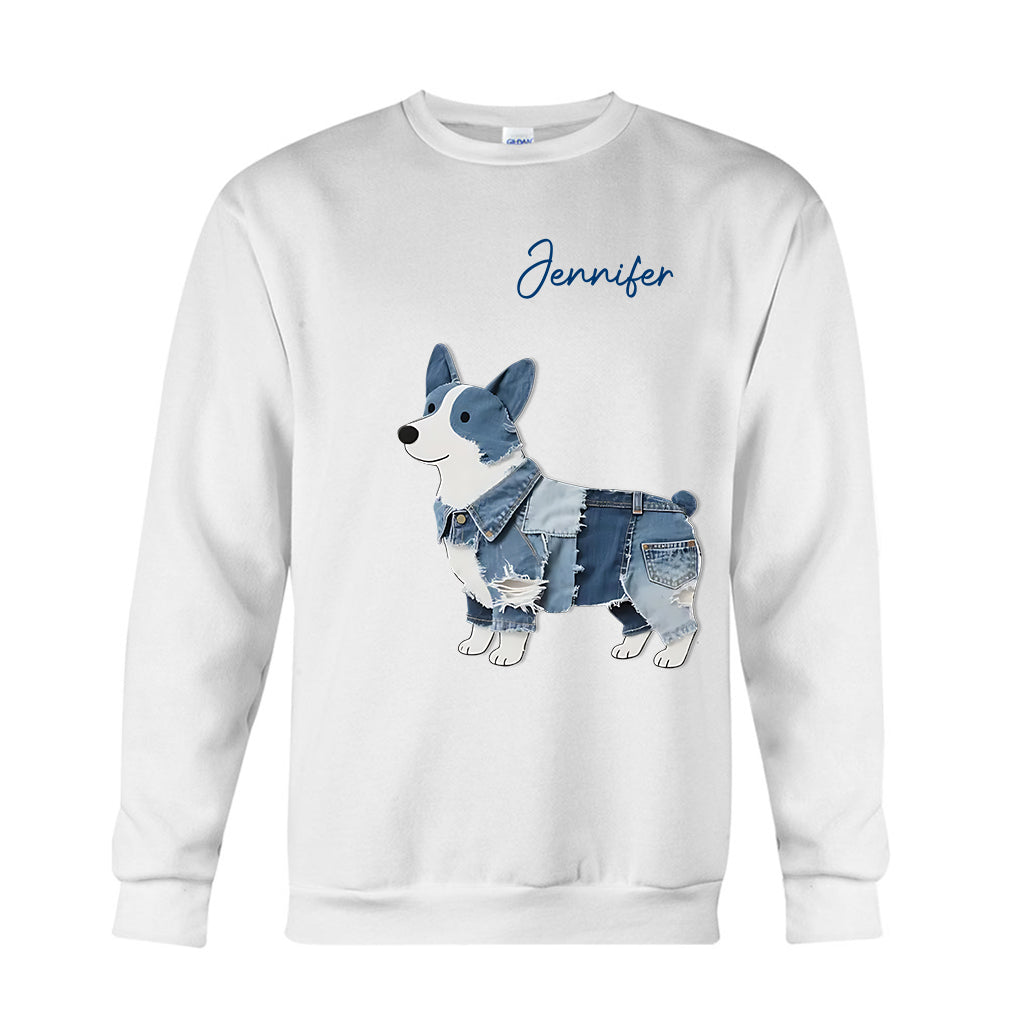 Niedlicher Corgi – Personalisiertes Corgi-T-Shirt und Hoodie