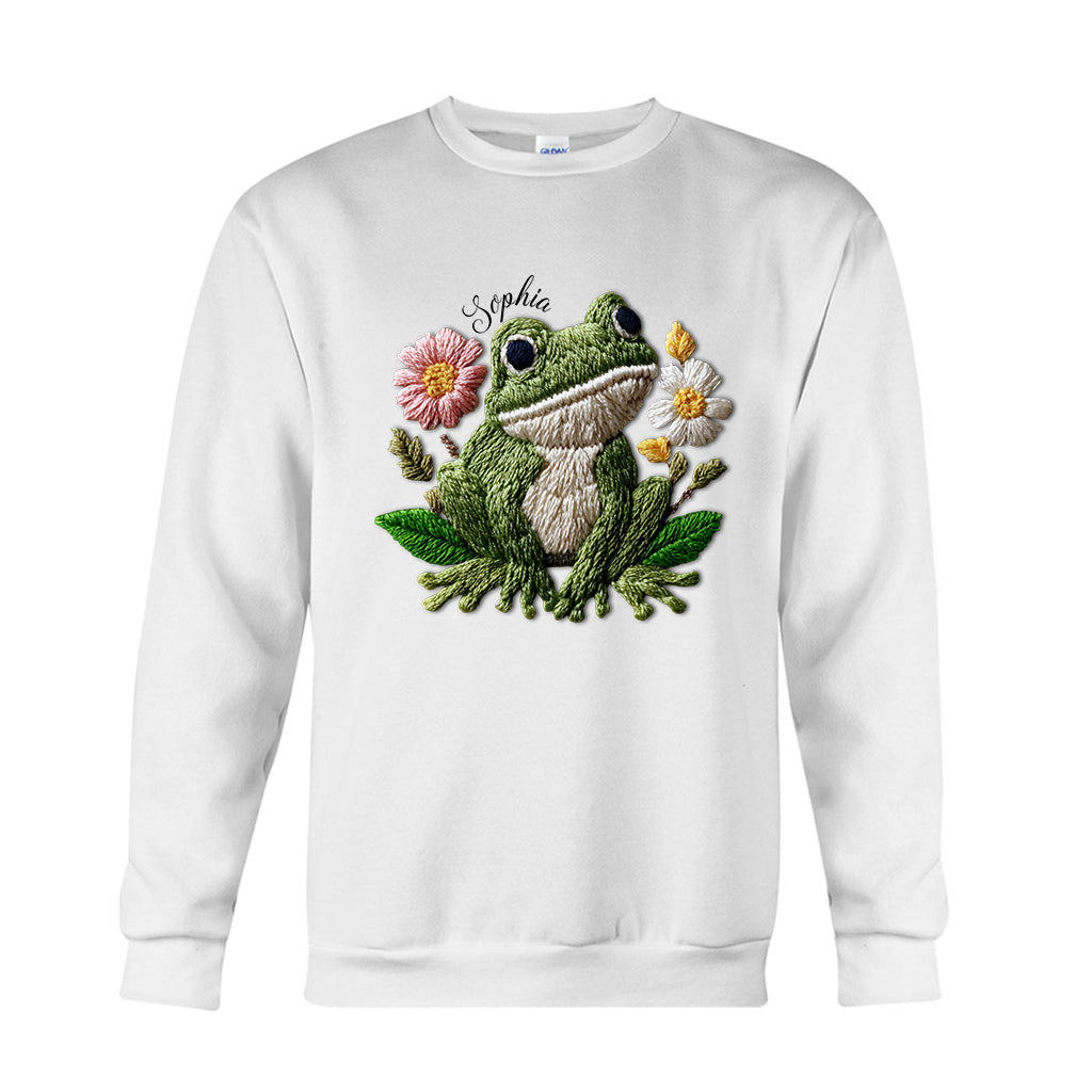 Ich liebe Frösche – personalisiertes Frosch-T-Shirt und Hoodie