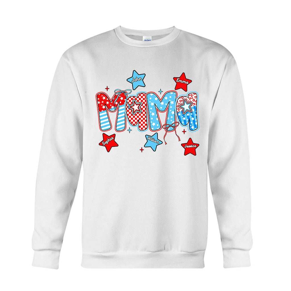 4. Juli Mama – Personalisiertes Mutter-T-Shirt und Hoodie