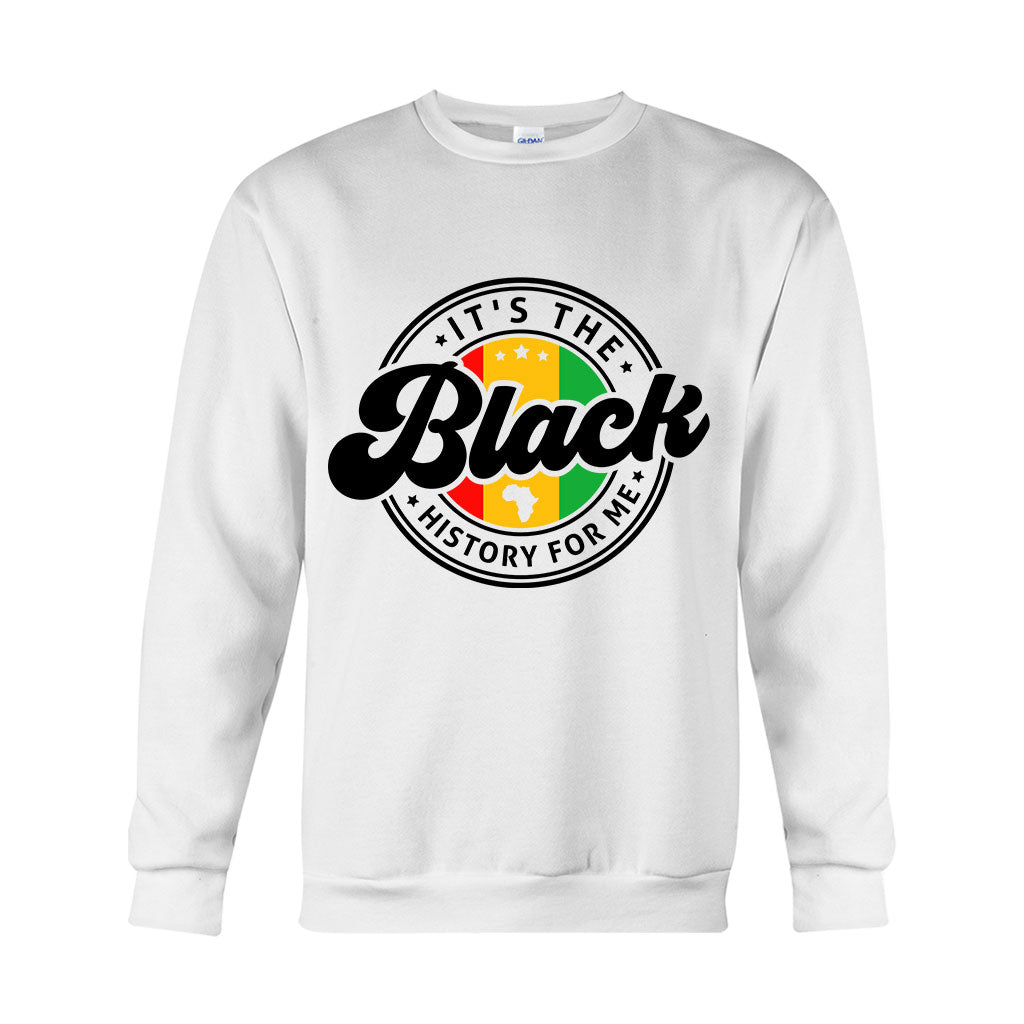 „It's The Black History For Me“ – personalisiertes T-Shirt und Hoodie für Afroamerikaner