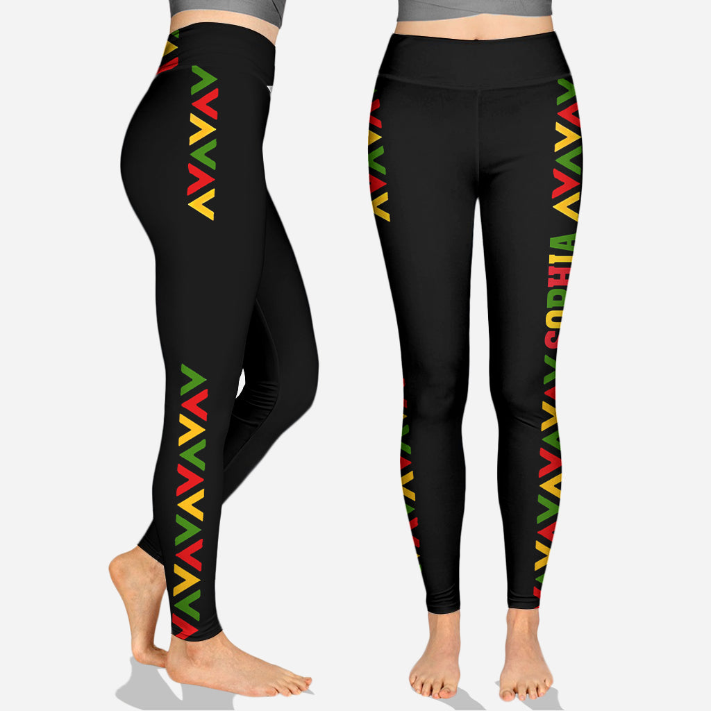 Sie mögen uns nicht – Personalisiertes Juneteenth-Tanktop und Leggings mit Hohlsaum