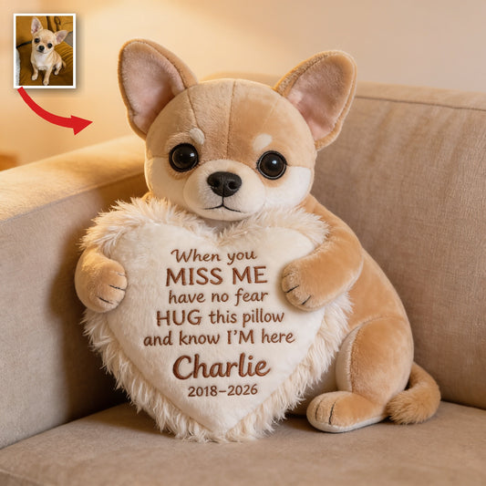 Personalisierte Chihuahua Gedenk-Faux-Fur Kissen für Haustierverlust