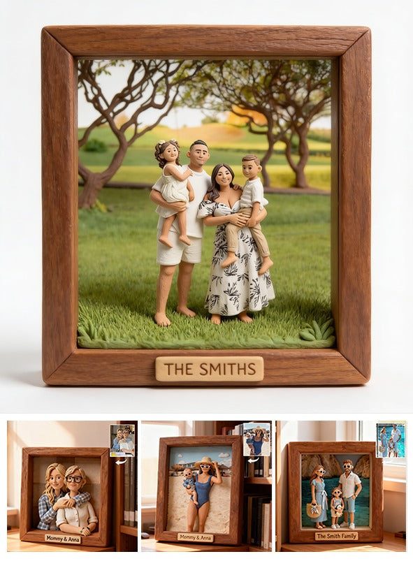 Personalized Custom Photo Latino Family of Four Custom Shaped Acrylic Plaque Home Decor