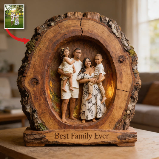 Personalisierte Latino Familie von Vier Individuell Geformte Acrylplakette