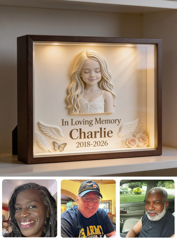 Personalized In Loving Memory Little Girl Memorial Acrylic Plaque