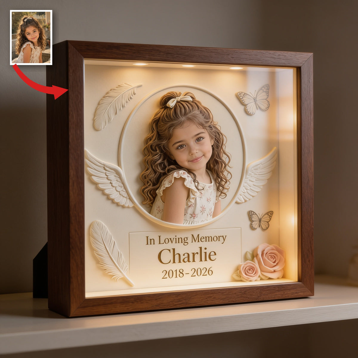 Personalisierte Gedenktafel für Latina Mädchen aus Acryl